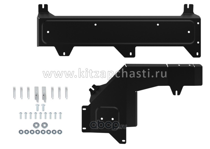 Защита топливных и тормозных магистралей + комплект крепежа, АвтоБРОНЯ, Сталь, Haval Dargo 2022-, V 111.09428.1