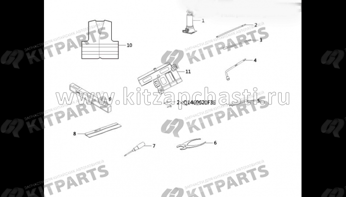 Домкрат гидравлический HAVAL Wingle 7 3900011XP00XB